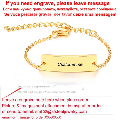 Personalize Baby Name Bracelet Figaro Chain Smooth Bangle Link Gold Tone No Fade Safty Jewelry 12cm to 15cm