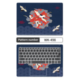 Universal Sea Wave Laptop Cover Sticker Skins Notebook Stickers 2pcs Decal 12"/13"/14"/15"/17"for Macbook /Lenovo/Asus/Hp/Acer