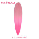 MISS ROLA Synthetic Kanekalon Hair Jumbo Braids 24 Inches100g Yaki Straight Hair Extension Pre Stretched Blonde Pink Wholesale