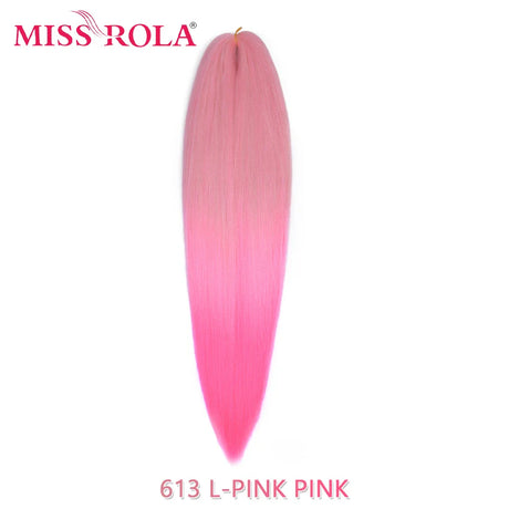 MISS ROLA Synthetic Kanekalon Hair Jumbo Braids 24 Inches100g Yaki Straight Hair Extension Pre Stretched Blonde Pink Wholesale