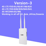 KuWFi 4g Outdoor Wifi Router With Sim Card Slot 150Mbps CAT4 LTE Routers All Weather Wifi Outside Booster Extender for IP Camera