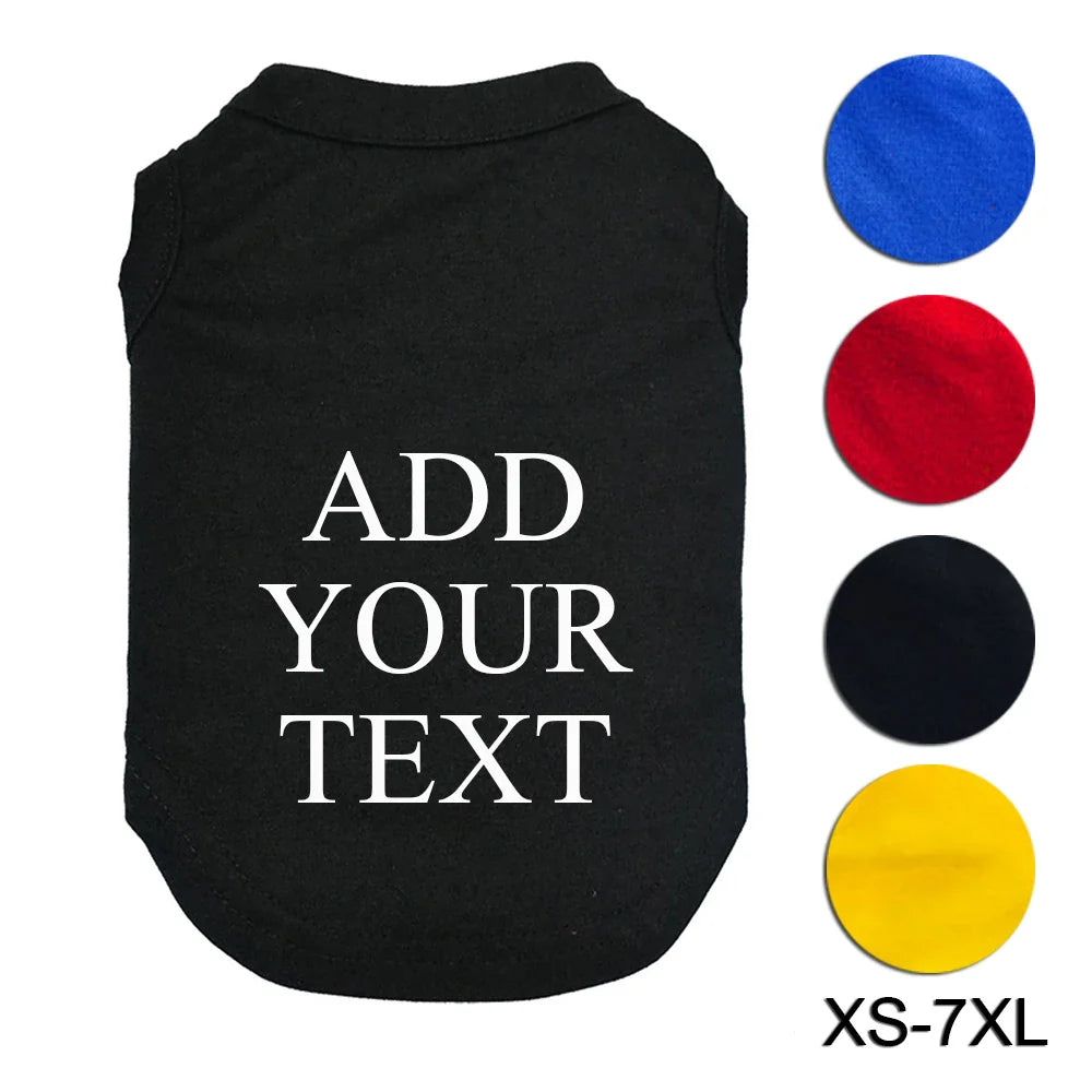 DIY Summer Customized Personalized Tanktops with Text Custom Dog Cat Pet Puppy Tee Shirt Tank Top Vest Apparels Clothes