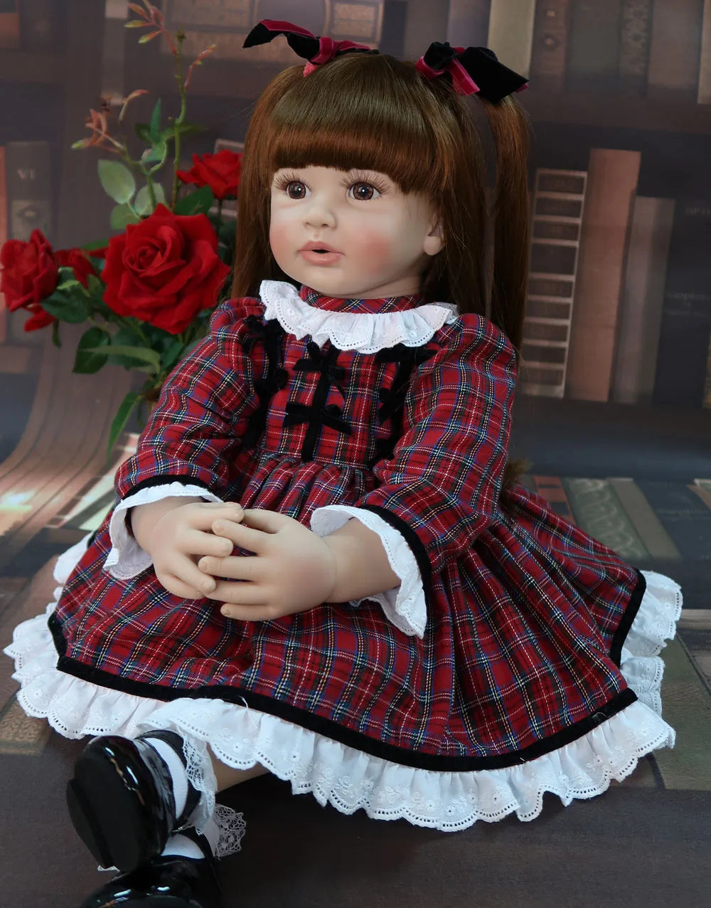 high quality 60cm big size reborn toddler princess Silicone vinyl adorable Lifelike Baby Bonecas girl bebe doll reborn menina