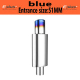 Car Exhaust Pipe Muffler Tail Universal Oval Stainless  51 57 63mm Blue Silver Exhaust System Mufflers Sports Car Sound