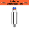 Car Exhaust Pipe Muffler Tail Universal Oval Stainless  51 57 63mm Blue Silver Exhaust System Mufflers Sports Car Sound