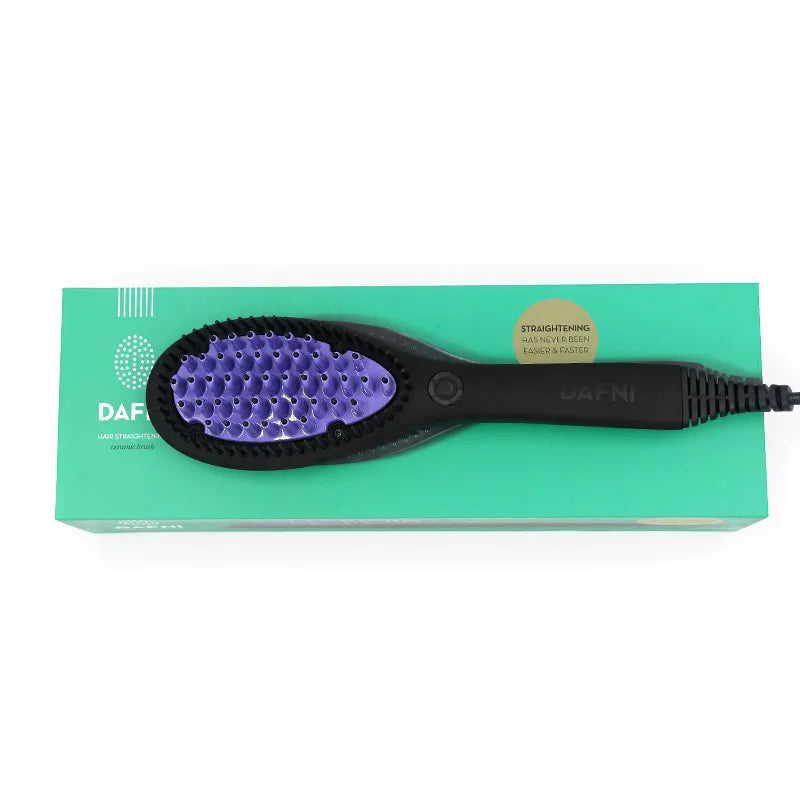 Hair Straightener Brush Ceramic Fast Straightening Heating Hot Comb Women's Smoothing Brush Styling Tool Curling Iron