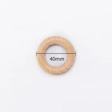 Mamihome 50pc 40mm-70mm Beech Wooden Rings Baby Teether BPA Free Wooden Blank Rodent DIY Nursing Bracelets Children'S Goods Toys