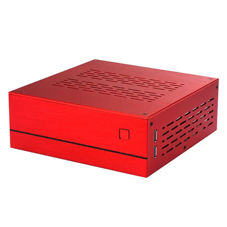 2024 B01 Mini ITX Computer for Case Chassis Aluminum/Glass Briefcase Home Theater AC-DC HTPC Computer Box Desktop PC Enclosur