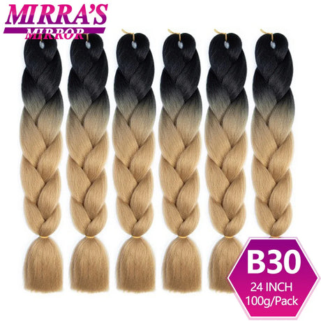 6 Bundles Jumbo Braiding Hair Extensions 24 Inch Synthetic Hair Braids for DIY Box Twist Crochet Hair Wholesale Drop Shipping