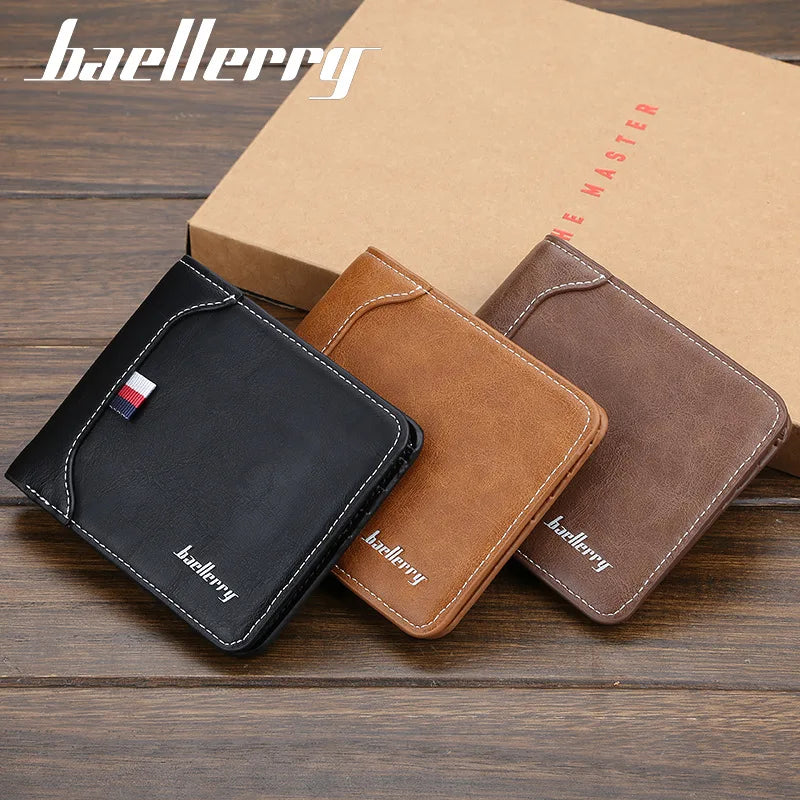 2021 Men Wallets Free Name Customized Card Holder High Quality Male Purse PU Leather Coin Holder Men Wallets Carteria