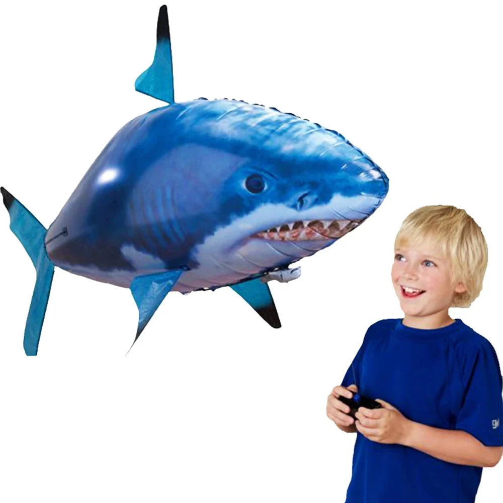 RC Shark Toys Air Swimming Remote Control Animal Infrared Fly Air Balloons Clown Fish Toy For Children Xmas Gifts Decoration