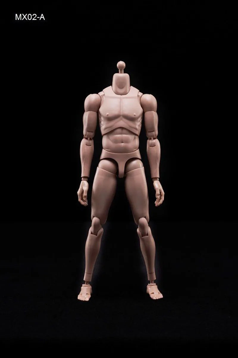 MX02-A/B 1/6 Europe Skin Male Action Figure Doll 12'' Soldier Super Flexible Joint Body Fit 1:6 Head Sculpt Model Toy