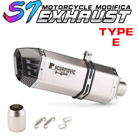 Slip on 51mm motorcycle exhaust system muffler modified tube middle connection for duke 125 250 390 rc390 2017 18 19 2020 years