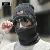 2020 Winter Beanie Hats for Men Women with Thick Fleece Lined Scarf Set Warm Knit Hat Skull Cap Neck Warmer Winter Hat and Scarf