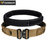 IDOGEAR Tactical 2 Inch Combat Belt  Quick Release Buckle MOLLE  Hunting Outdoor Sports Mens Belt Durable Two-in-One 3414