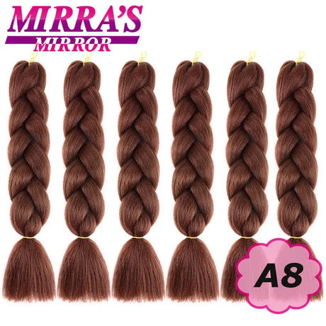 Synthetic Jumbo Braids Hair Omber Braiding Hair Extensions for Women Yaki Texture Black Blue Fake Hair Mirra’s Mirror