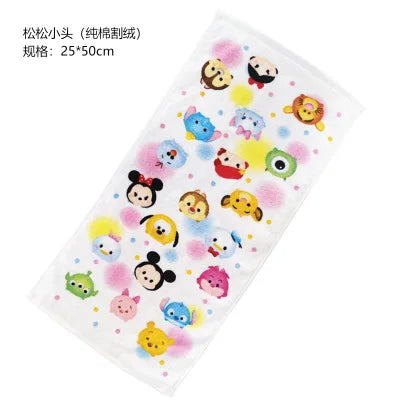 Mickey Mouse Candy Color Princess Printed Cotton  Gauze Face Towel Newborn Baby Cartoon Hand Bathing Bibs Towels Handkerchief