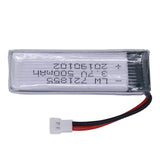 5PCS 3.7V 500mAh li-po Battery for H37 V966 V977 T37 X20 U815A U818 RC Quacopter Spare Parts Accessories 721855 XH2.54