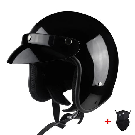 2020 New PU Leather retro Helmets 3/4 Motorcycle Chopper Bike helmet open face vintage motorcycle helmet