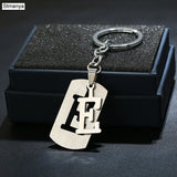 NEW DIY Stainless Steel A-Z Letters key Chain Charm 26 Letters  KeyChain Men Women keychain Couple gift Jewelry Car Key Ring