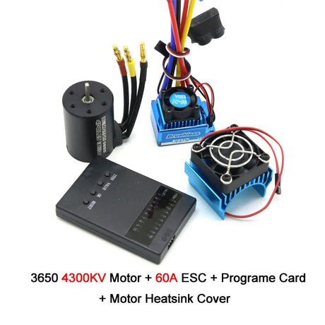 RC Motor 3650 3100KV / 3900KV / 4300KV / 5200KV Brushless Motor & 45A 60A 80A 120A ESC Combo Set for 1:10 RC Car RC Boat Part