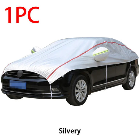 Universal Half Car Cover Waterproof Outdoor Cover Oxford Sun Rain Uv Protection Dustproof Snowproof Car Body Cover for SUV Sedan