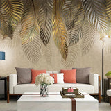 Custom Mural Wallpaper For Bedroom Walls 3D Modern Art Leaves TV Background Wall Painting Living Room Bedroom Home Decor Paper