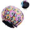 Oversize Africa Print Invisible Adjustable Round Hat Satin Lined nightcap hair cap Beauty Salon Hair Cap Women Hair Accessories