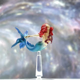 1.7Inch Fantasy Mermaid Figurine Action Figure Hand Painted Resin Doll Static Miniature Diorama Model Desktop Decoration