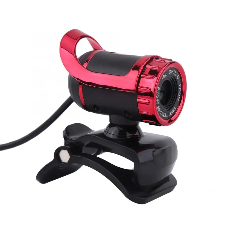 USB 2.0 12M Pixels Clip-on Webcam Web Camera HD 360 Degree Rotating Stand Built-in Microphone for PC Webcam Cover Video Camera