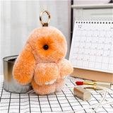 Cute Plush Bunny Keychain Women Fur Pom Pom Angel Rabbit Key Ring Hare Plush Dolls Toy Girls Bag Car Key Pendant Kids Xmas Gift