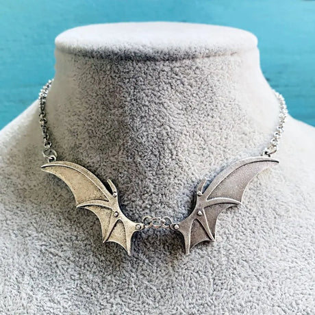 Goth Vampire Vintage Bat Wings Pendant Choker Necklace Christmas   Witchy Gift For Women Best Friends New Fashion Jewelry