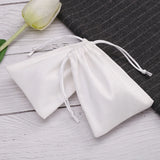 50pcs Flannel Jewelry Packaging Pouches Chic Purple Wedding Favor Gift Bag Velvet Drawstring Pouch for Cosmetic Makeup Eyelashes