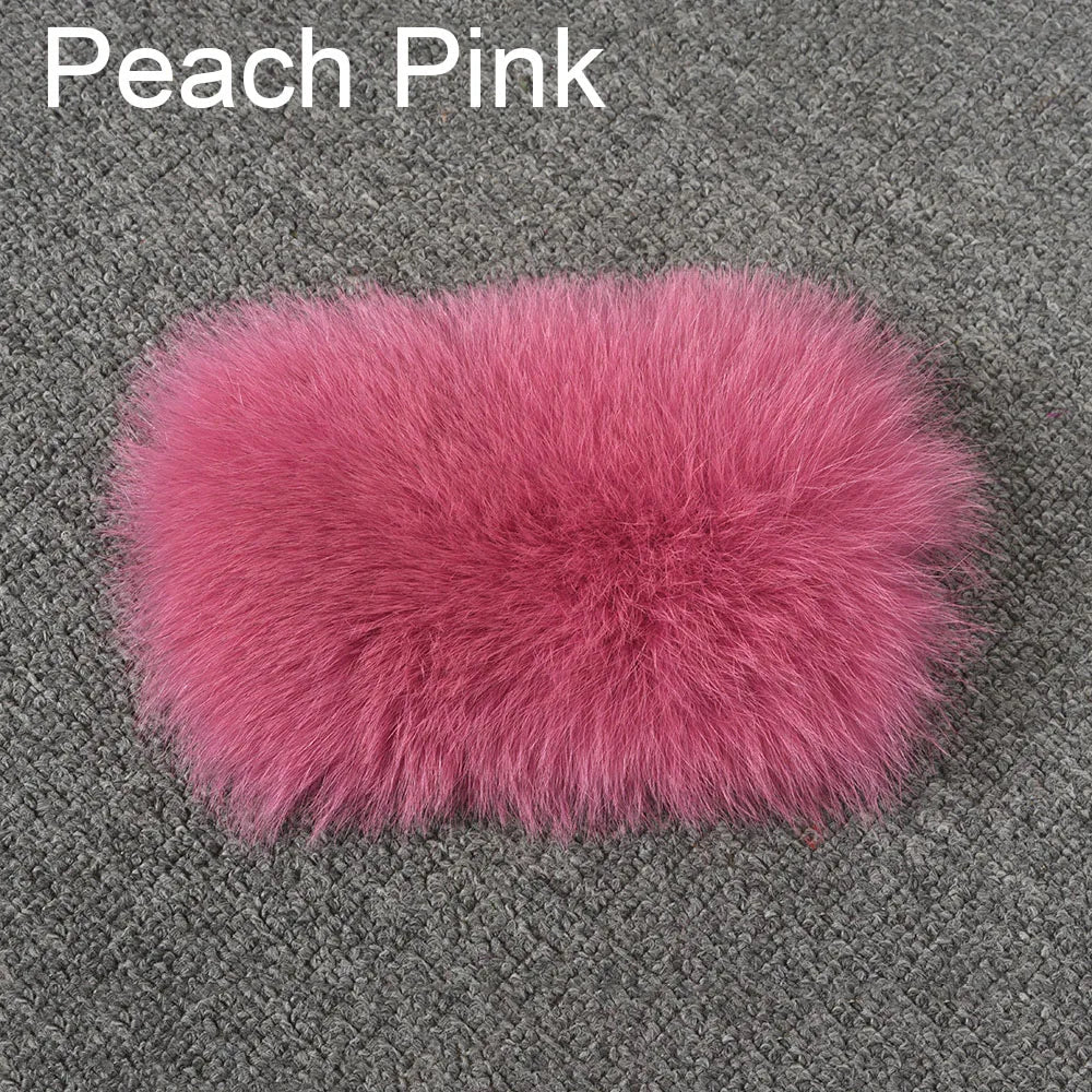 Winter Fashion Elastic Headband Fox Fur Headwear Racccoon Fur Women's Fluffy Real Fur Band S8300