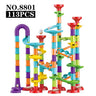 DIY Construction Marble Run Race Track Building Blocks Kids 3D Maze Ball Roll Toys Children Christmas Gift 45/93/113/142pcs Set