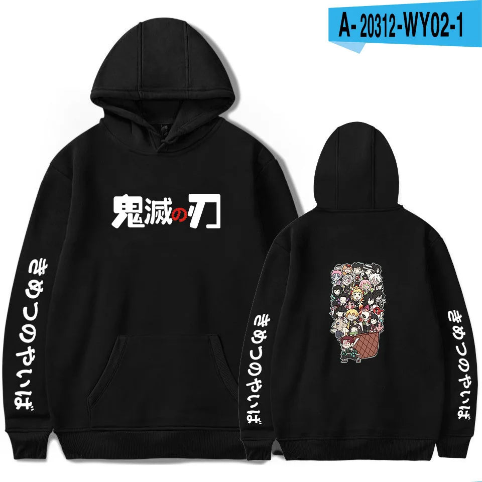 Anime Hoodie Demon Slayer Oversized Hoodies Sweatshirts Men/Womens Autumn Sweatshirt Harajuku Casual Clothing fashion Pullovers