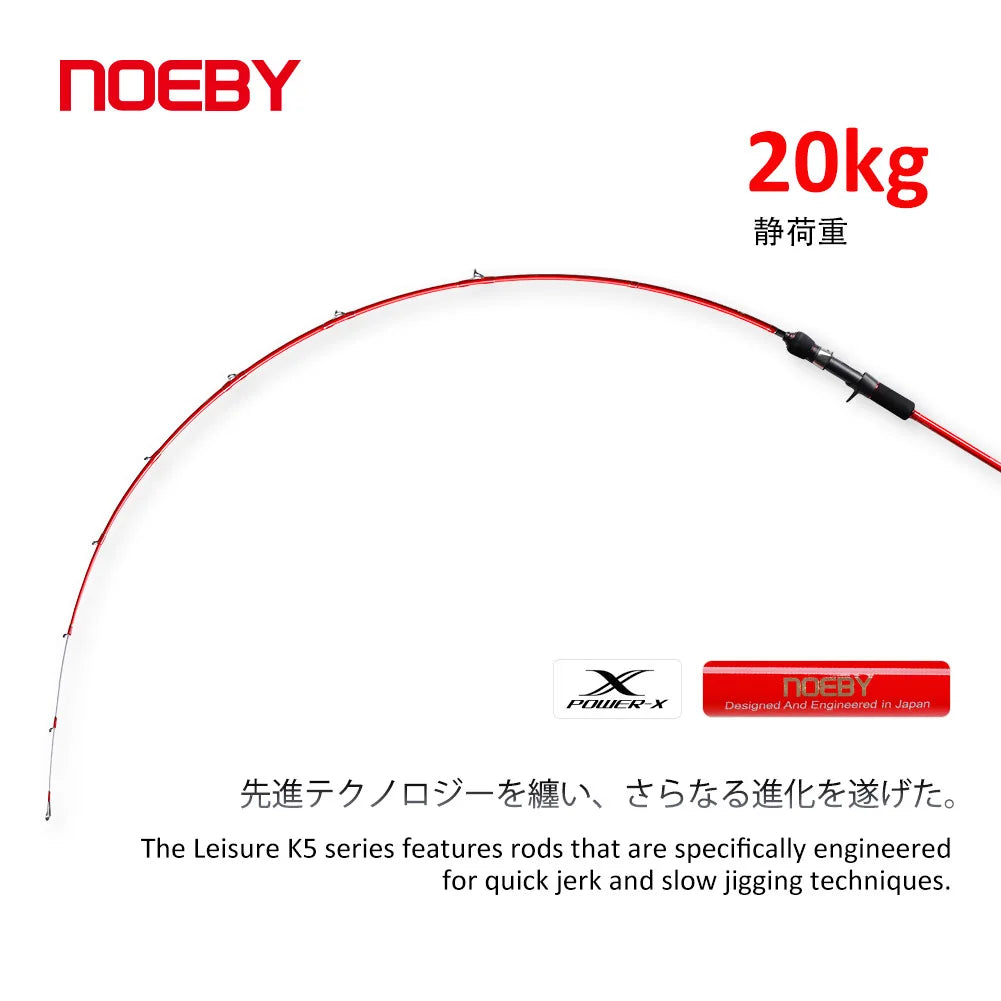 Noeby Slow Jigging Fishing Rod 1.68m 1.83m 2 Section Spinning Casting Rod Lure 300g Carbon Fiber Boat Saltwater Fishing Rod