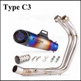 For Yamaha MT-07 FZ-07 Motorcross Exhaust Front Pipe Motorcycle Muffler System Modified Escape Moto Racing YZF MT07 FZ07 TRACER