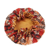 Women's Satin African Pattern Sleeping Hat Elastic Band Night Sleep Cap Hair Care Bonnet Nightcap for Women Cap Bonnet