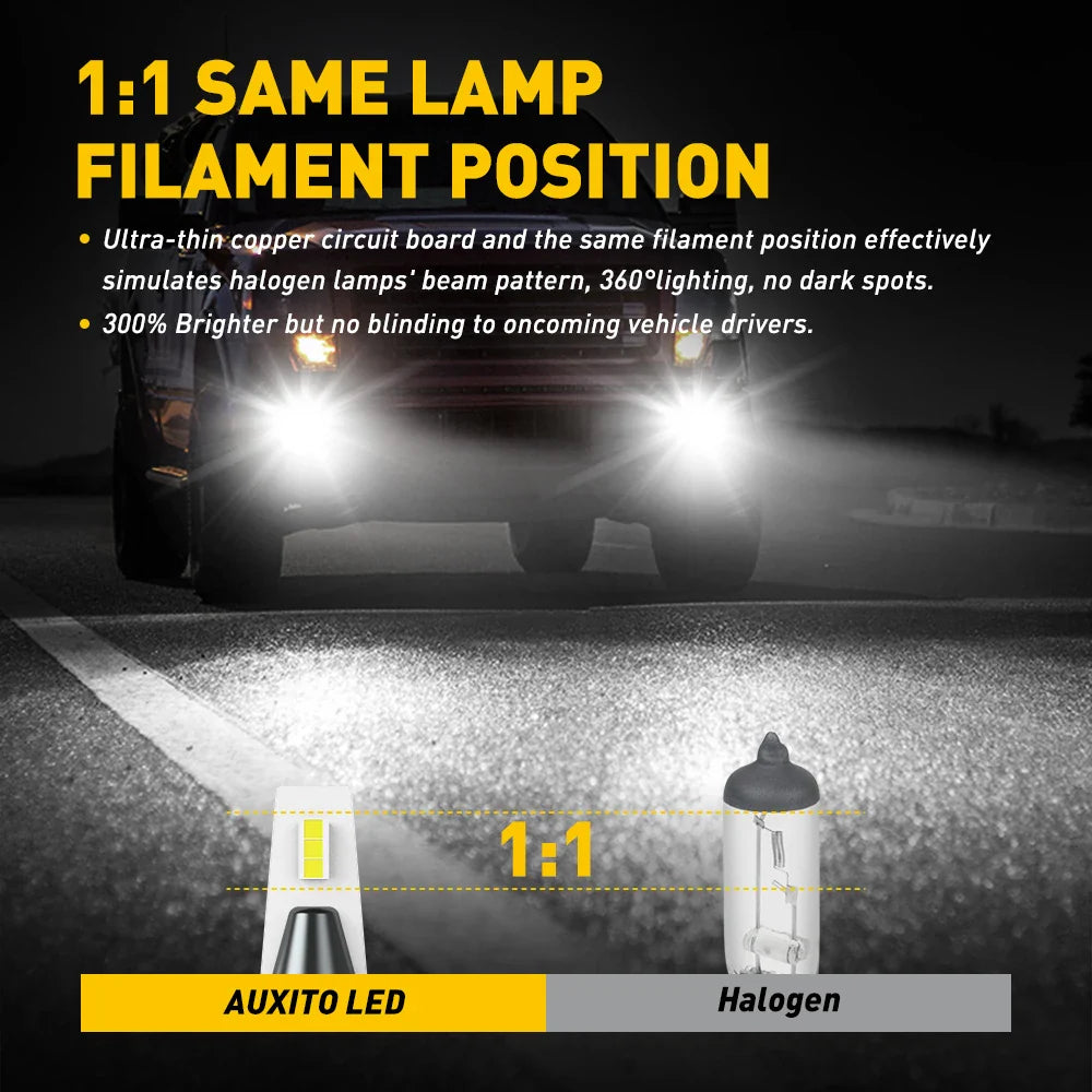 2Pcs H8 H11 Led 3000K 6500K PSX26W PSX24W H10 H16 H27 880 881 LED Car Fog Lights Bulb H3 5202 9005 9006 DRL Driving Lamp 12V