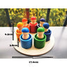 Montessori Wooden Toys Elemental Rainbow Stacking Blocks /Unpaint Wood Tree Building Stacking Car Volcano Coral Sea Wave