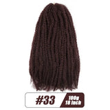 18inch Synthetic Afro Kinky Marley Braids Hair Soft Jumbo Crochet Braids Hair Extensions For Women Long Ombre Marley Twist Hair