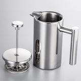 French Press Pot European-style Filter Press Hand-made Coffee Pots Doubleayer Brewing Stainless Steel Quality Coffeeware Teaware