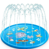 Children Play Spray Mat  100/170cm Beach Inflatable Water Sprinkler Pad Outdoor Game Toy Lawn Swimming Pool Mat Kids Toys