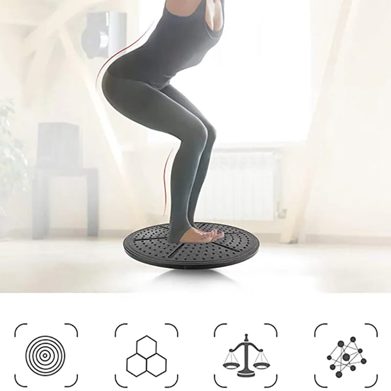 Yoga Balance Board Disc Stability Round Plates Exercise Trainer for Fitness Sports Waist Wriggling Fitness Balance Board