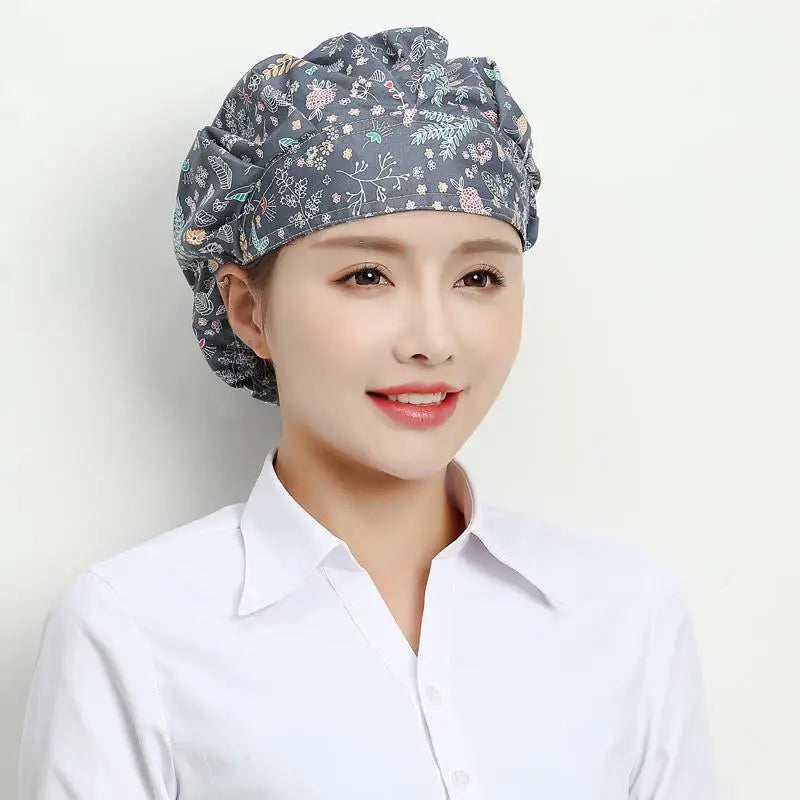 Cute Elastic Kitchen work Hats Restaurant Breathable chefs hat Hotel Cooking Accessories Cap Women Dust proof housework Hat Men