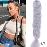 24Inch Synthetic Hair Extensions for Braids 100g/pc Jumbo Braiding Hair Kanekalon Colored Hair Pre Stretched Yaki Jumbo Braids