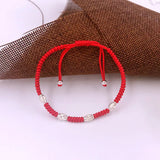 La Monada 12-22cm Red Thread For Hand 925 Sterling Silver Bracelet Women Rope Red Thread Bracelets For Women Silver 925