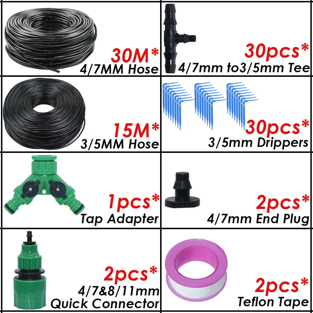 KESLA 4/7mm to 3/5mm Pipe Garden Drip Irrigation System Automatic Watering Kits Elbow Emitter for Home Bonsai Plants Greenhouse