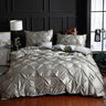Silk Washed Bedding set Luxury Duvet Cover Double Bed Coverlet   Queen Size Bed Sheets set Comforters Solid Color Linens XY37#